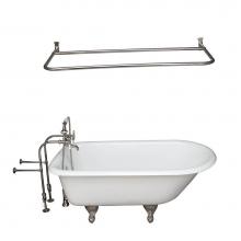 Barclay TKCTRN54-PN5 - Tub Kit 55'',CI,Roll Top,FillerShower Rod, Supplies, Drain-PN