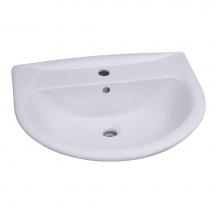 Barclay B/3-351WH - Karla 650 Ped Lav Basin1 Hole, White