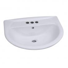 Barclay B/3-334WH - Karla 550 Ped Lav Basin4'' cc, White