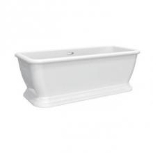 Barclay ATRECN69BIG-BN - Verron Acrylic Rect Tub 69'' WH, w/Internal Drain Pipe, BN