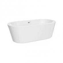 Barclay ATOVN66MFIG-BN - Saville Acrylic Oval Tub, 66''WH, w/Internal Drain Pipe, BN