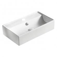 Barclay 4-9062WH - Lyons Rect 22'' Wall Hung1 Faucet hole, Overflow,White