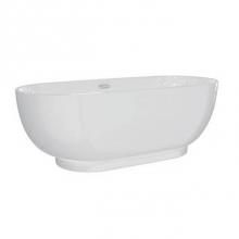 Barclay ATOVN71FIG-BN - Roosevelt Acrylic Oval Tub 71''WH, w/Internal Drain Pipe, BN