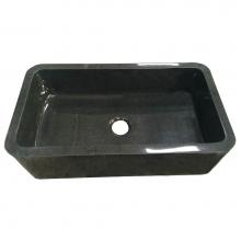 Barclay FSGSB4034-GPBL - Acantha 36'' Polished GraniteSingle Bowl Farmer Sink, GPBL