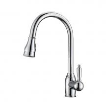 Barclay KFS408-L2-CP - Bay Kitchen Faucet,Pull-OutSpray, Metal Lever Handles, CP