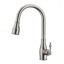 Barclay KFS410-L1-BN - Caryl Kitchen Faucet,Pull-OutSpray, Metal Lever Handles, BN