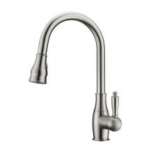 Barclay KFS410-L2-BN - Caryl Kitchen Faucet,Pull-OutSpray, Metal Lever Handles, BN
