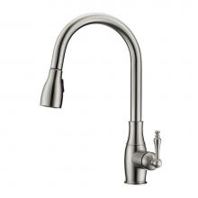 Barclay KFS411-L1-BN - Cullen Kitchen Faucet,Pull-OutSpray, Metal Lever Handles, BN