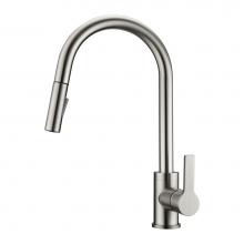 Barclay KFS413-L2-BN - Fenton Kitchen Faucet,Pull-outSpray, Metal Lever Handles,BN