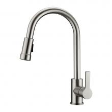 Barclay KFS414-L2-BN - Firth Kitchen Faucet,Pull-outSpray, Metal Lever Handles,BN