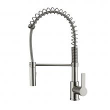 Barclay KFS417-L2-BN - Nakita Kitchen Faucet,Pull-outSpray, Metal Lever Handles,BN