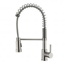 Barclay KFS418-L1-BN - Nueva Kitchen Faucet,Pull-outSpray, Metal Lever Handles,BN