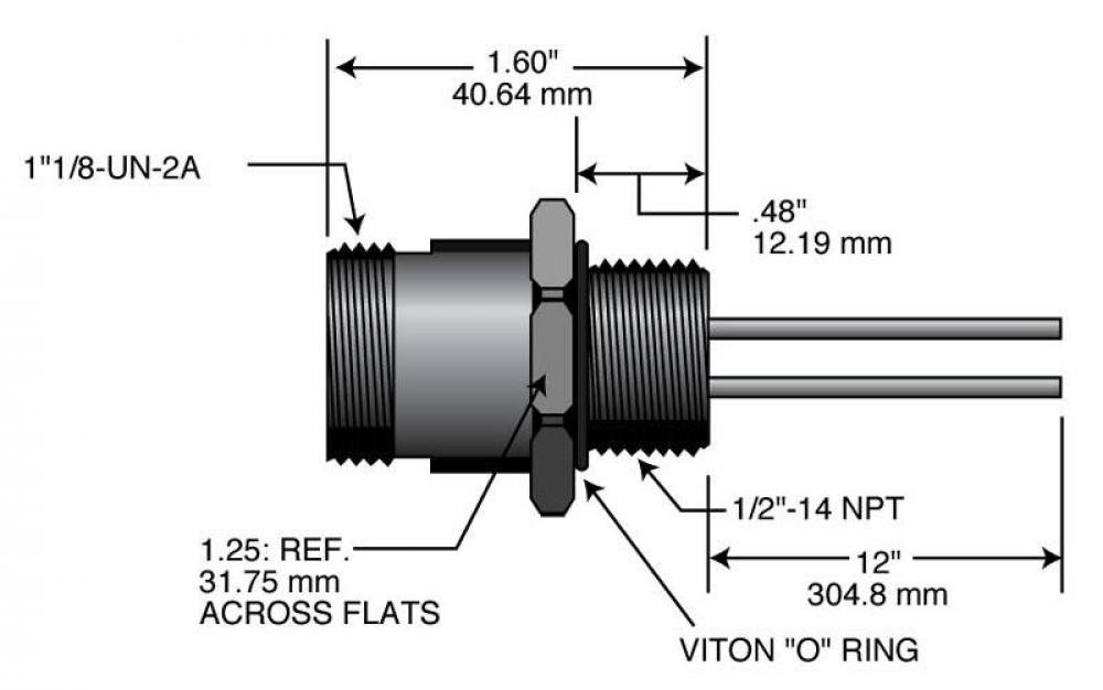 MIN-SYNC RCPT FEM STR 10 PL 1&#39; LDS PVC