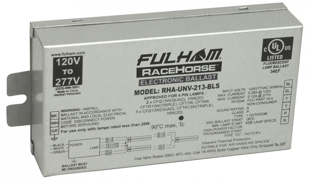 RH UNV 1 OR 2 LAMP 13W BALLAST BLS