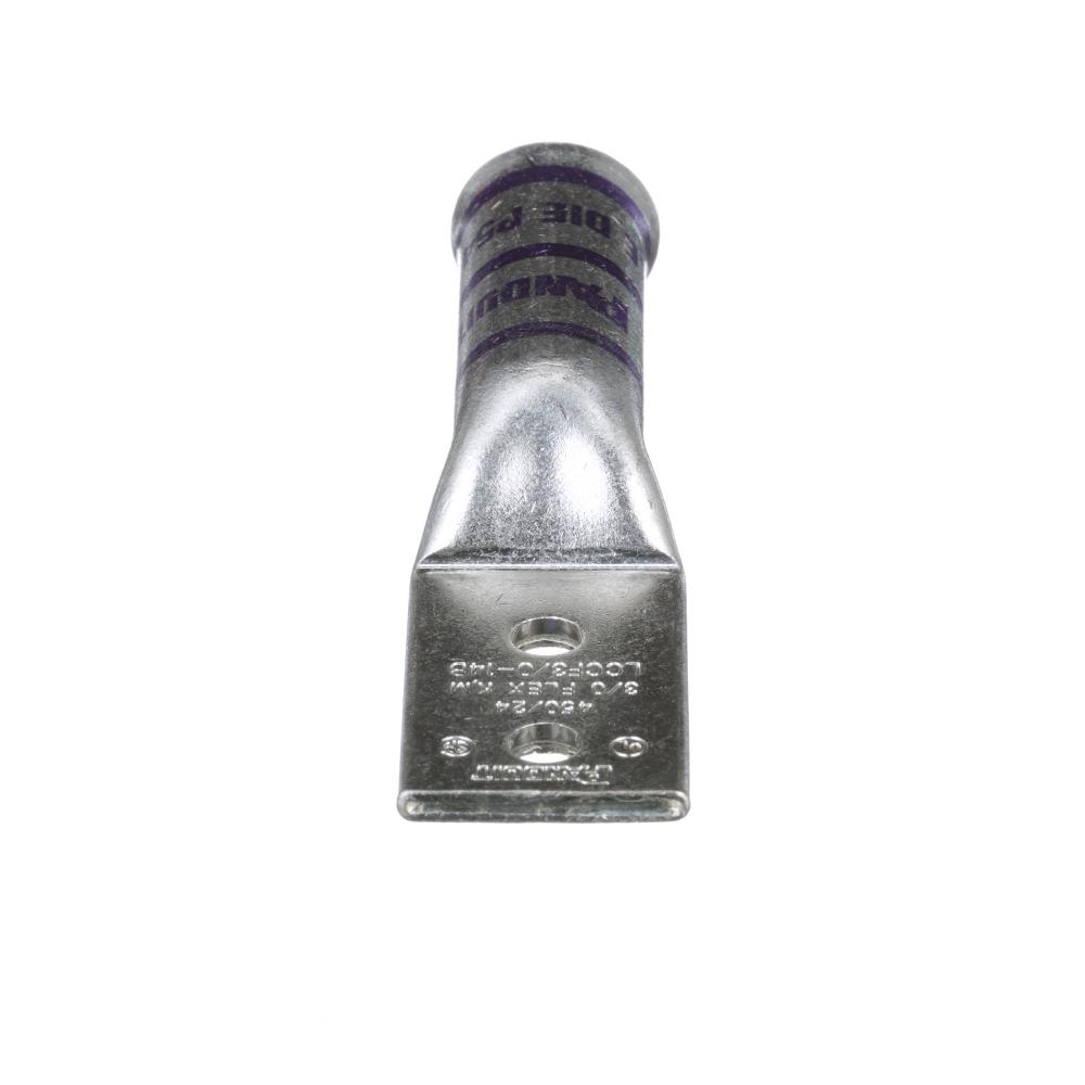 CuLug,2Hole,3/0AWG,Flared,1/4StudPKG10