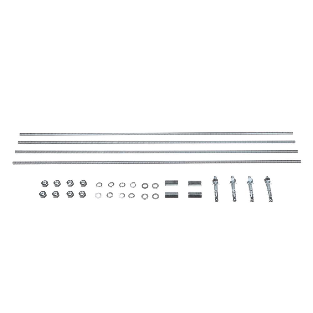 Raised Floor Rack Anchor Kit, Steel, Silver