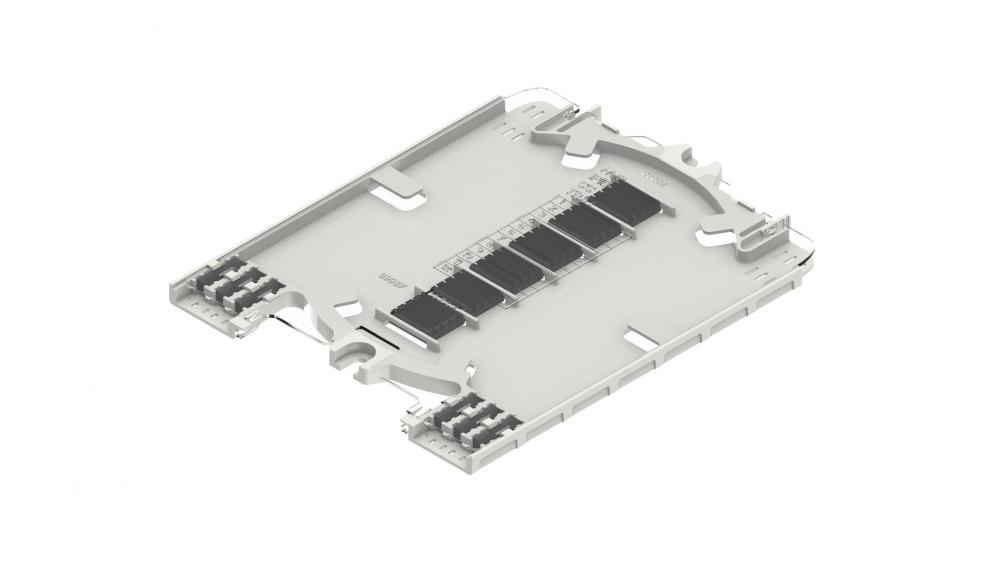 Outdoor closure splice tray for 24 fusion splice