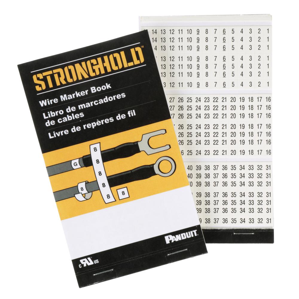 StrongHold™ PCMB-25 Pre-Printed Wire Marker Bo