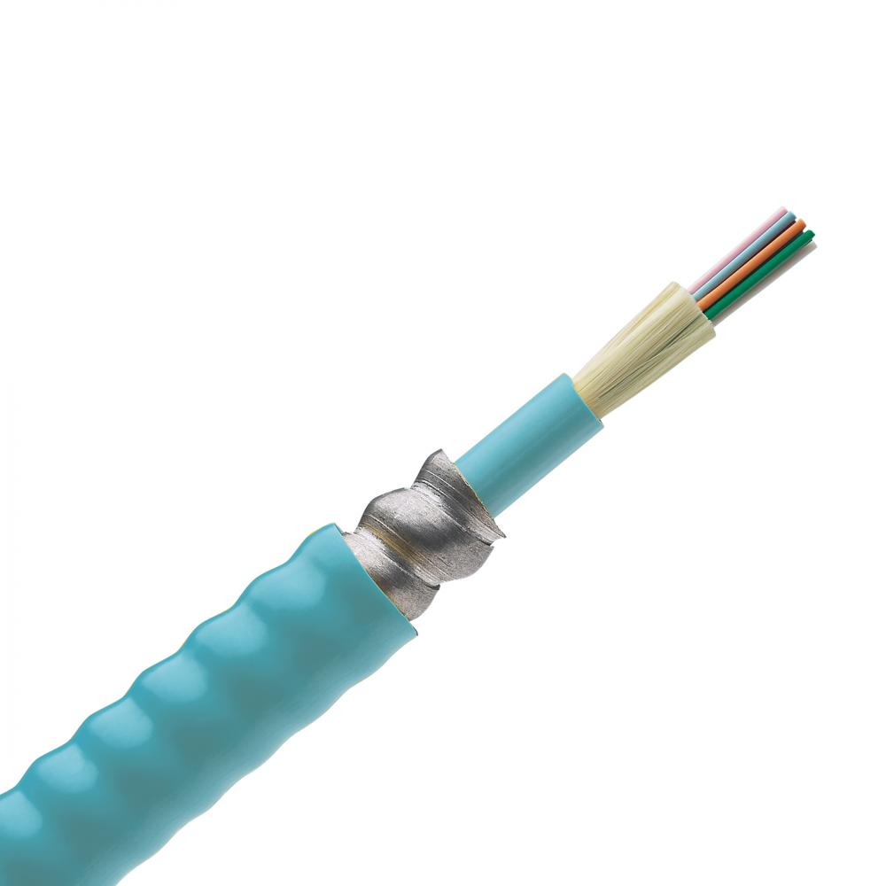 24 Fiber Cable, OM4, Indoor Armored TB, Riser, 9