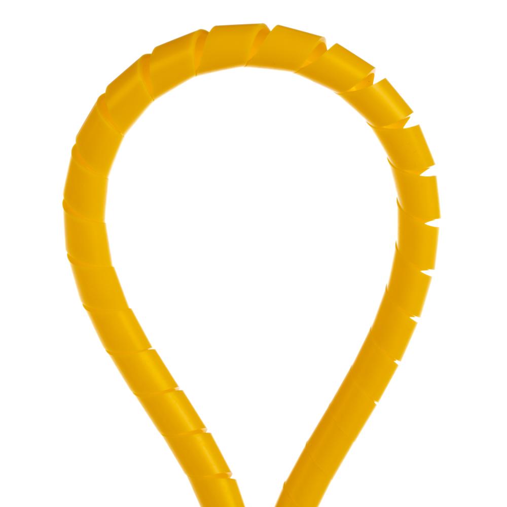 T50F-C4Y Spiral Wrap, Yellow, PE, 0.375&#34; Min