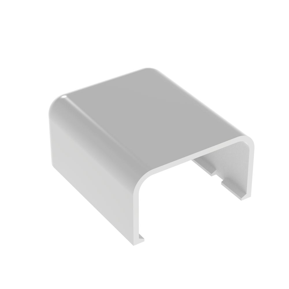 Surface Raceway, LD10 End Cap Fitting, White