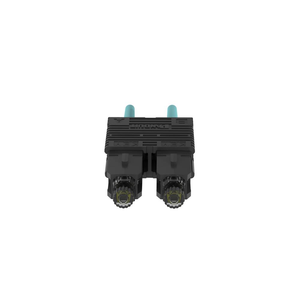 OptiCam® SC Duplex Connector, OM3/OM4/OM5, Aqua