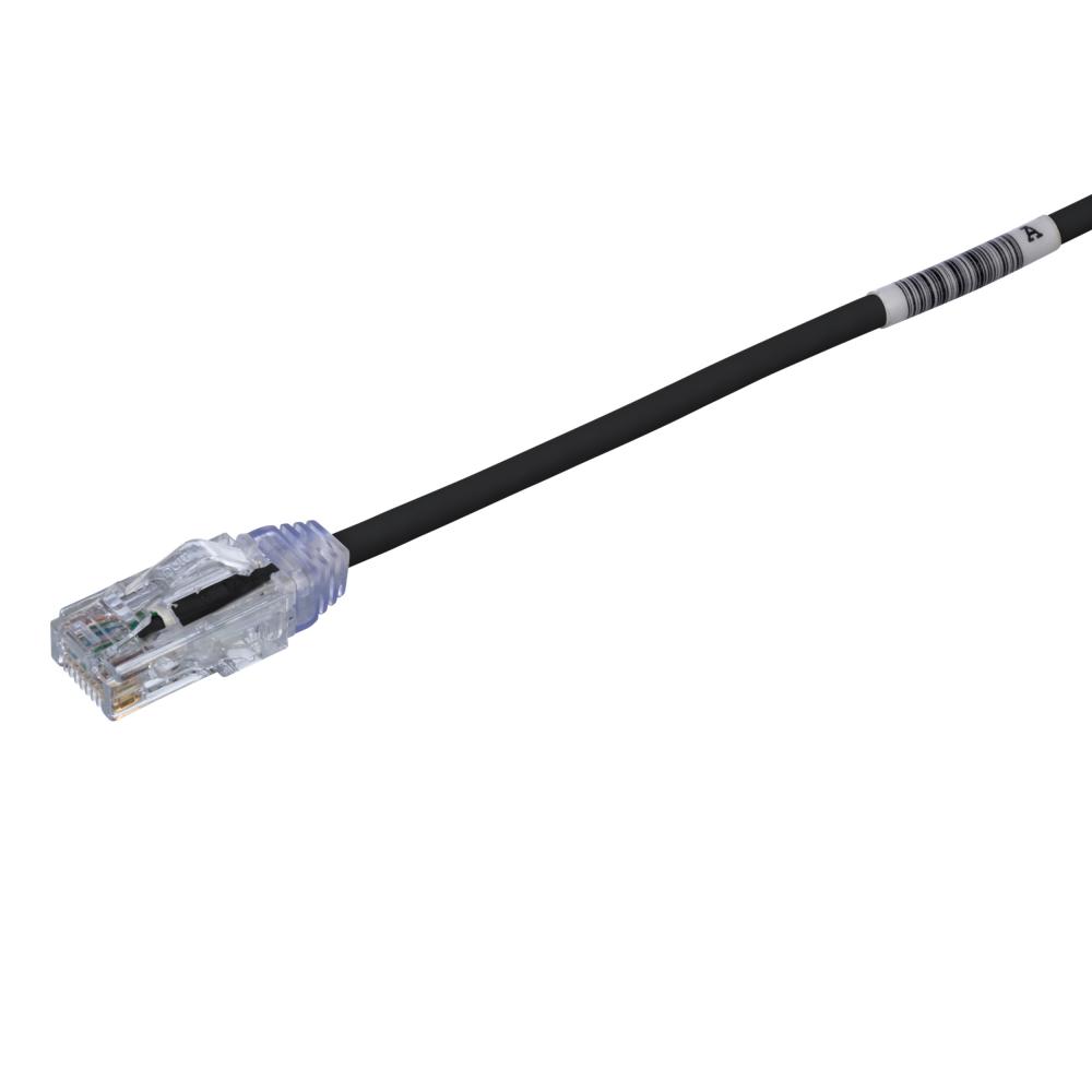 Cat 6 28 AWG UTP Copper Patch Cord, 0.2 m, Black