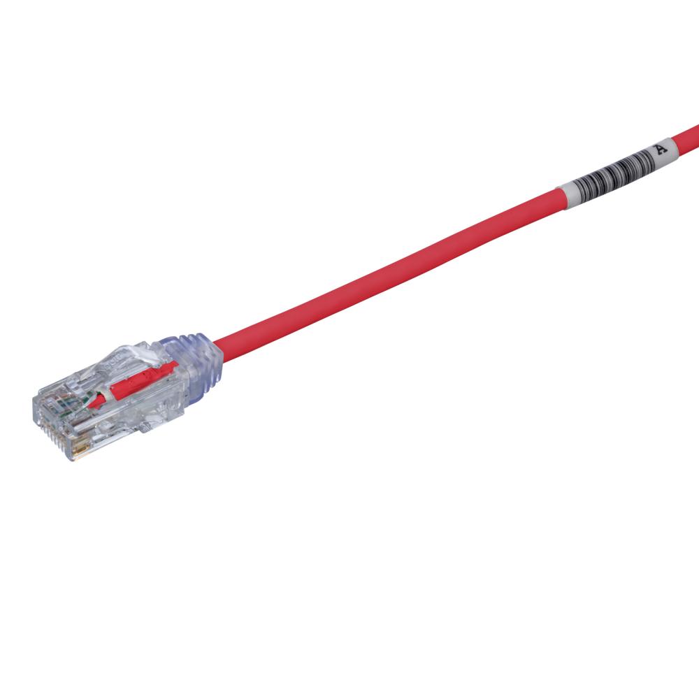 Cat 6 28 AWG UTP Copper Patch Cord, 0.2 m, Red