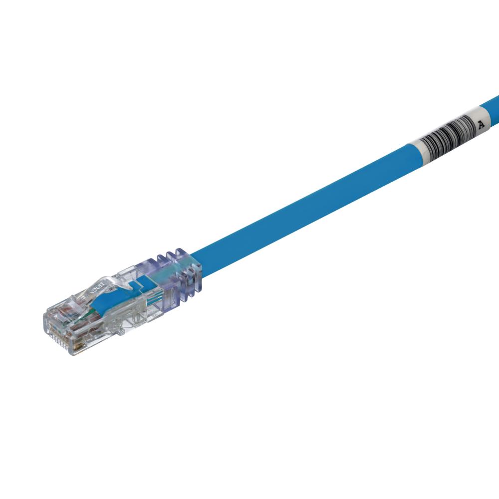 Cat 6A 24 AWG UTP Copper Patch Cord, 0.5 m, Blue