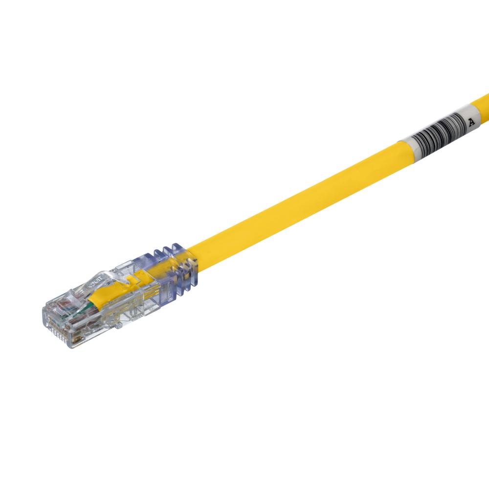 Cat 6A 24 AWG UTP Copper Patch Cord, 1 ft, Yello