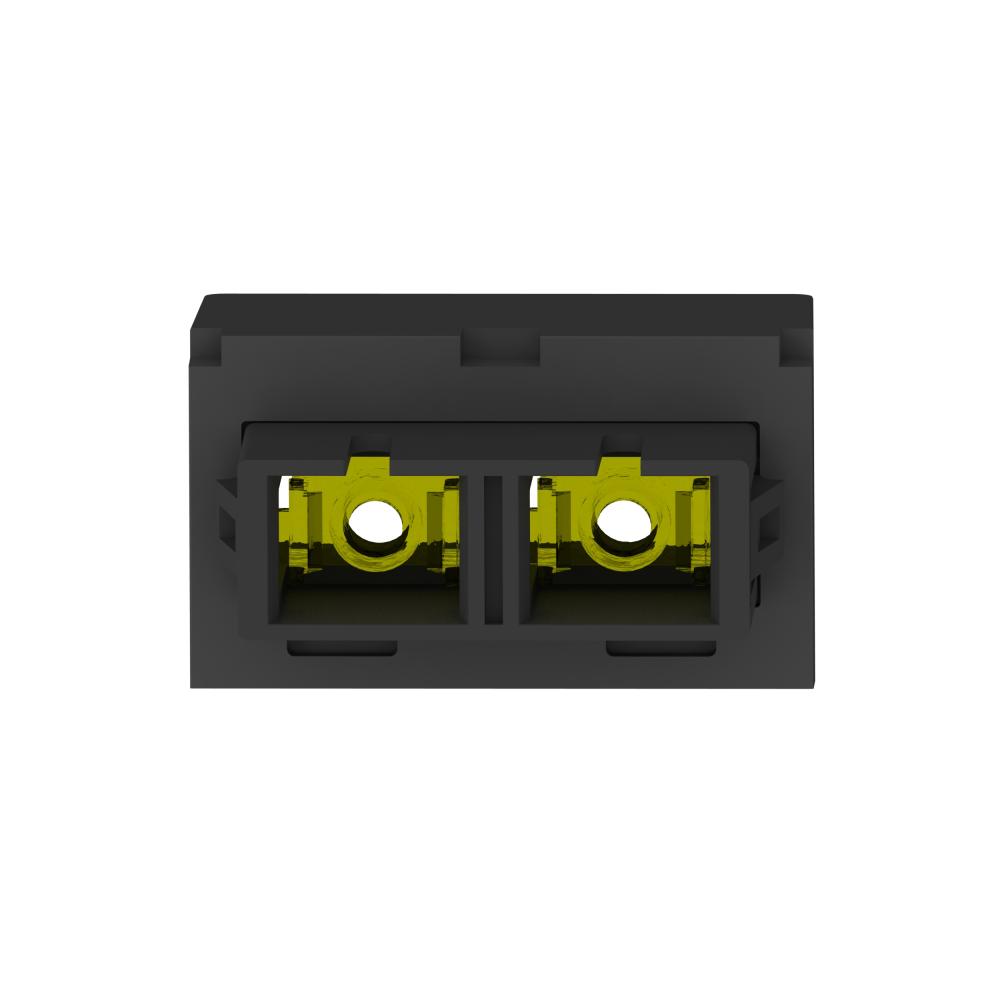 Mini-Com® Black SC Duplex, Black Module
