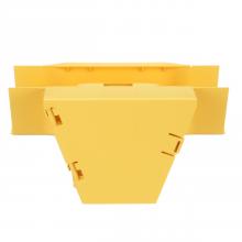 Panduit FRVT4X4LYL - FiberRunner® Vertical Tee, 90°, 4x4, Yellow