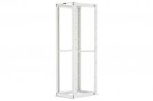 Panduit R4P36CNWH - 4-Post Rack, 45RU, 36 in. Deep, Cage Nut E-Rails