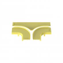 Panduit FRTSC6LYL - FiberRunner® Split Cover, Horizontal Tee, 6x4,
