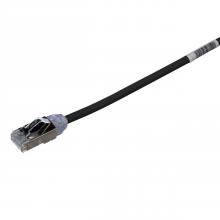 Panduit STP28X0.2MBL - Cat 6A 28 AWG Shielded Patch Cord, 0.2 m, Black