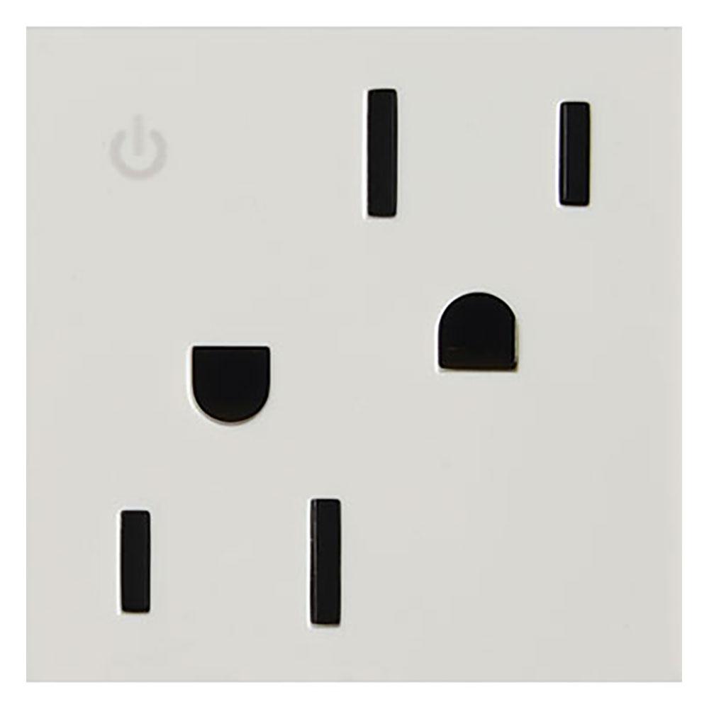15A TR DUAL CONTROLLED OUTLET WH