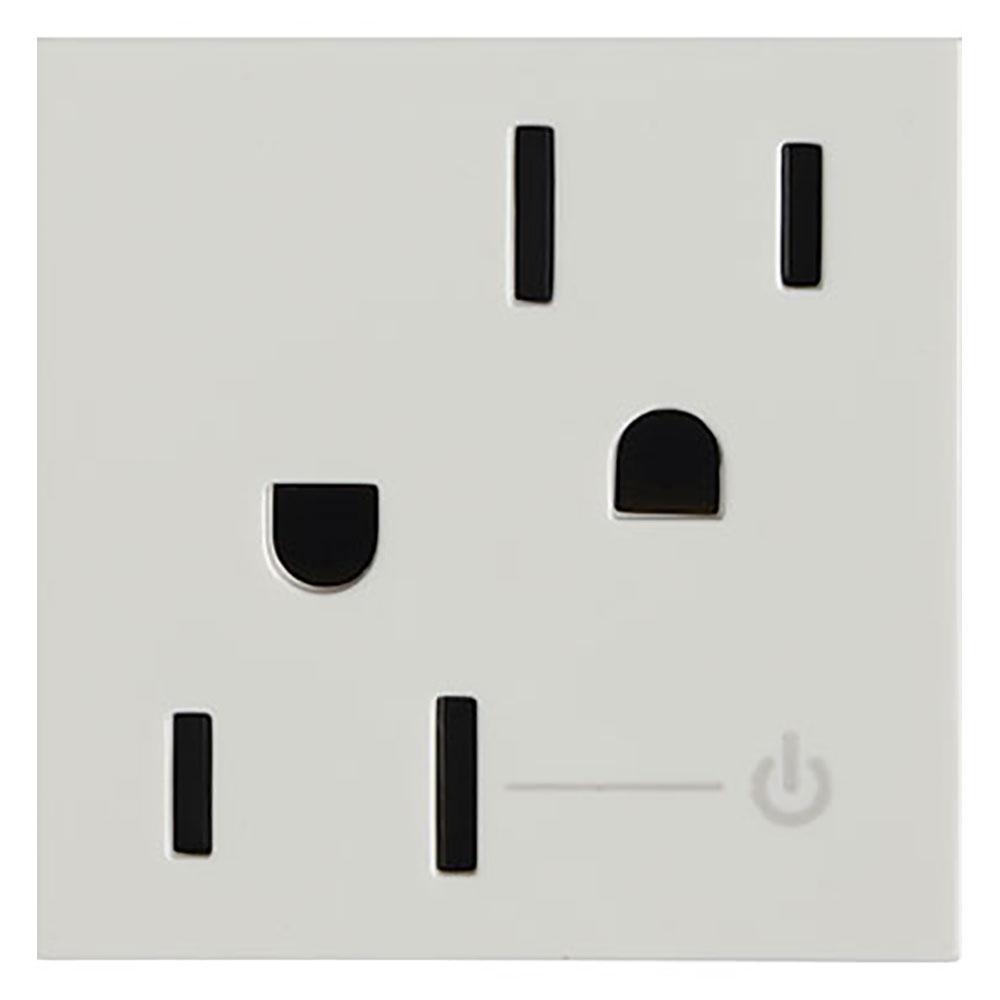 15A TR HALF CONTROLLED OUTLET WH