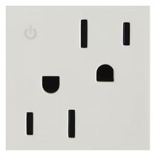 Legrand-adorne ARCD152W10 - 15A TR DUAL CONTROLLED OUTLET WH