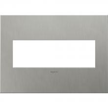 Legrand-adorne AWM3GMS4 - BRUSHED STAINLESS 3G WP
