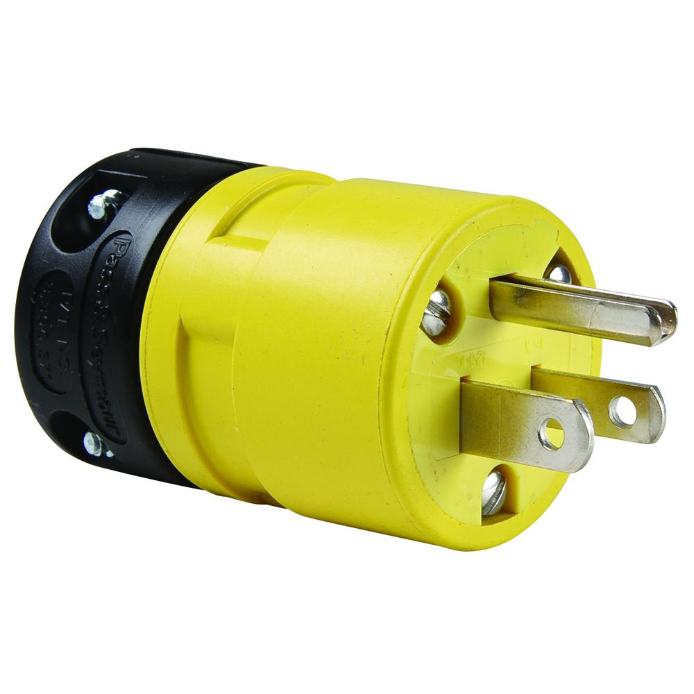 STR BLD RUBBER PLUG 15A 125V 5-15P