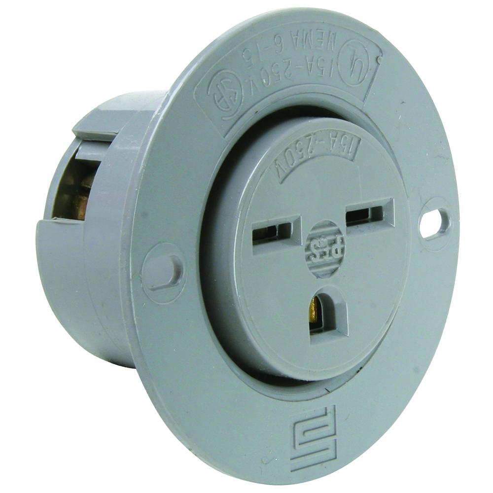 STR BLD FLANGED OUTLET 3W 15A 250V