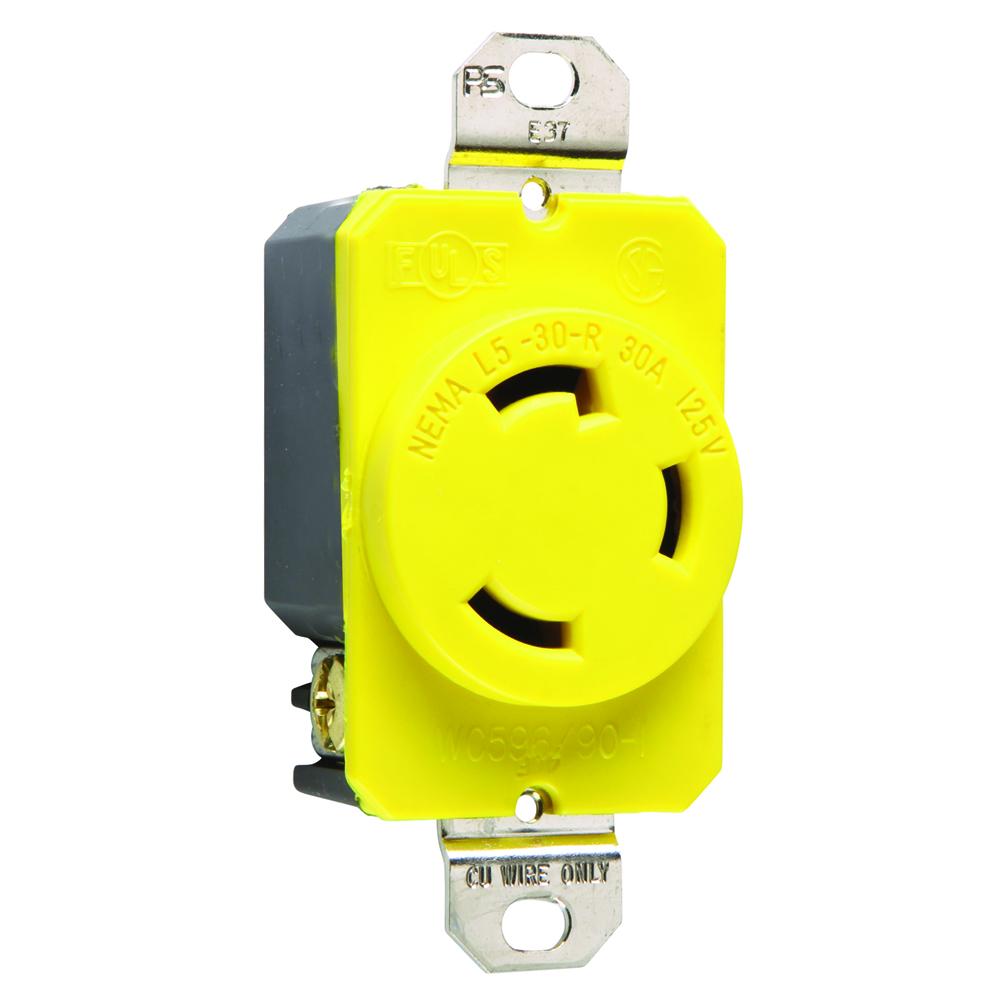 TURNLOK RECEPTACLE 3WIRE 30A125V CR