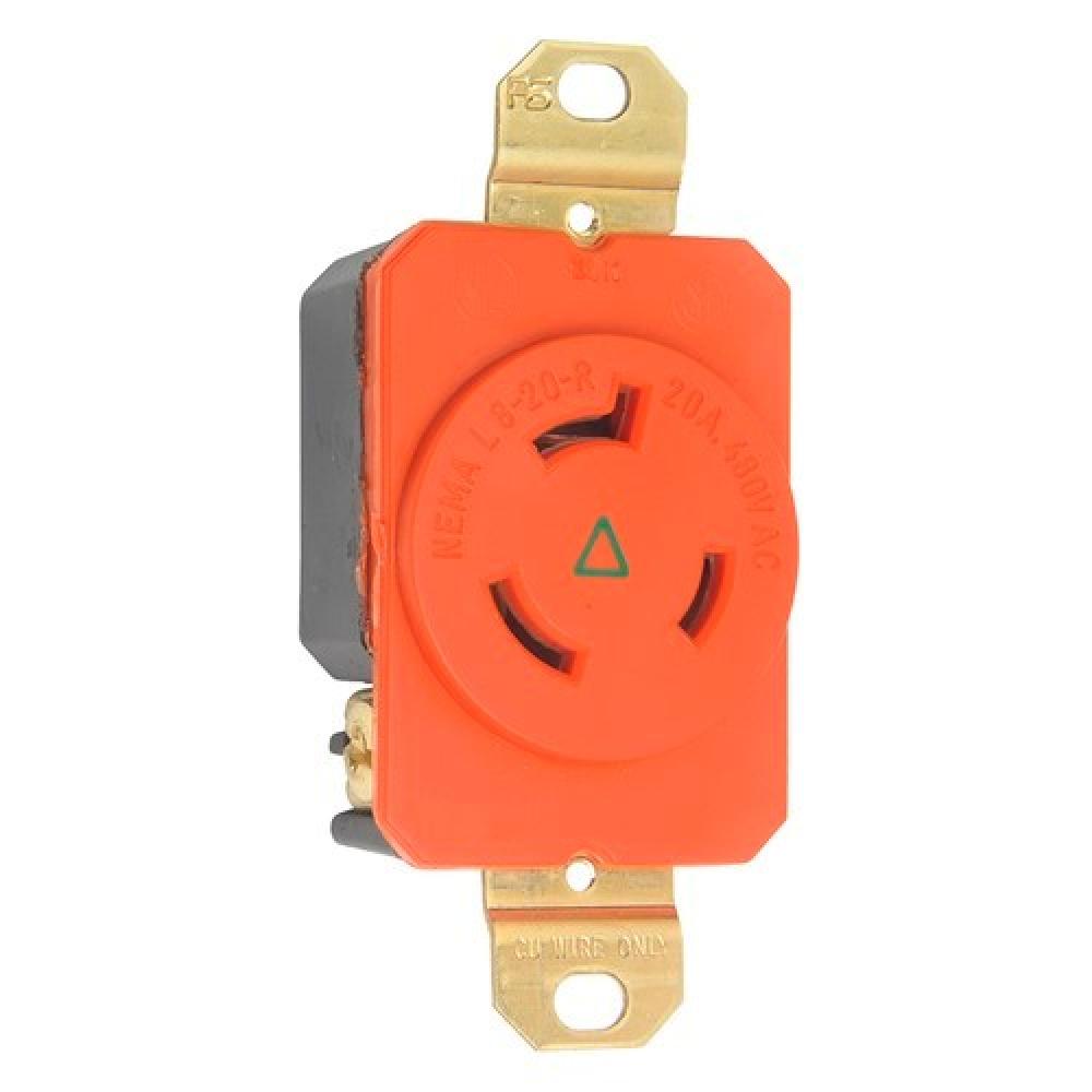 TURNLOK RECP SINGLE 3WIRE 20A480V