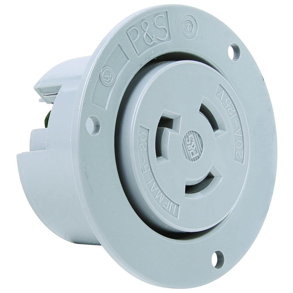 FLANGED OUTLET 3W 20A 250V T/L