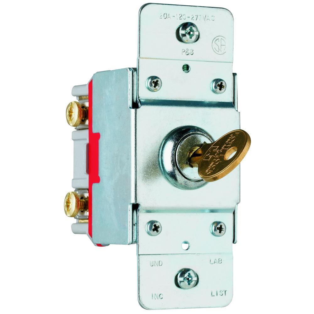 20A 120/277VAC B+S WIRE SP KEY LOCK SW