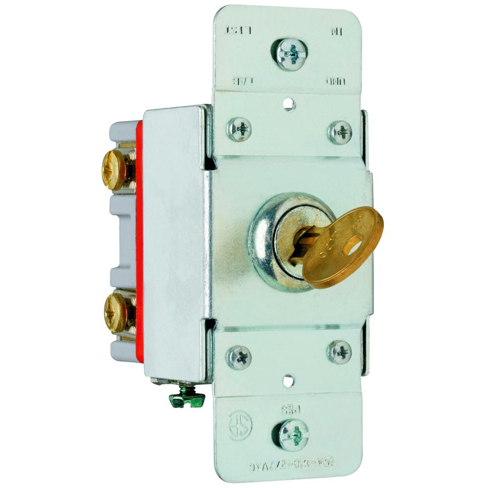 20A 120/277VAC B+S WIRE DP KEY LOCK SW