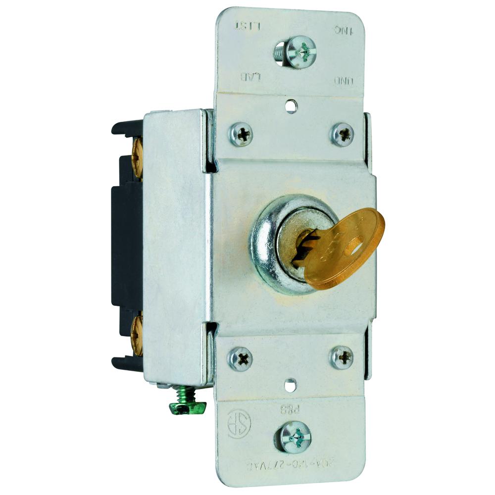 20A 120/277VAC B+S WIRE 4W KEY LOCK SW