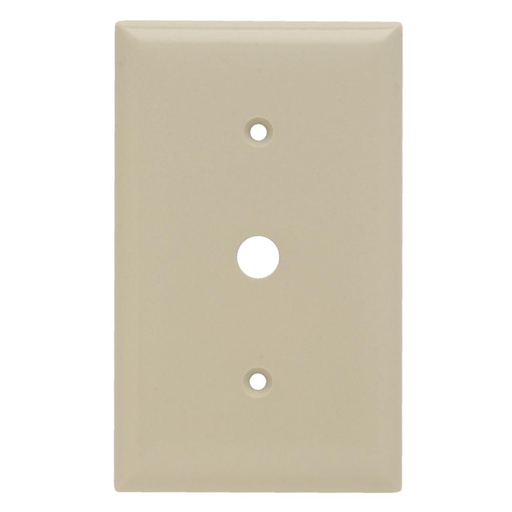 SMOOTH WALL PLT 1G TELEPHONE IVORY