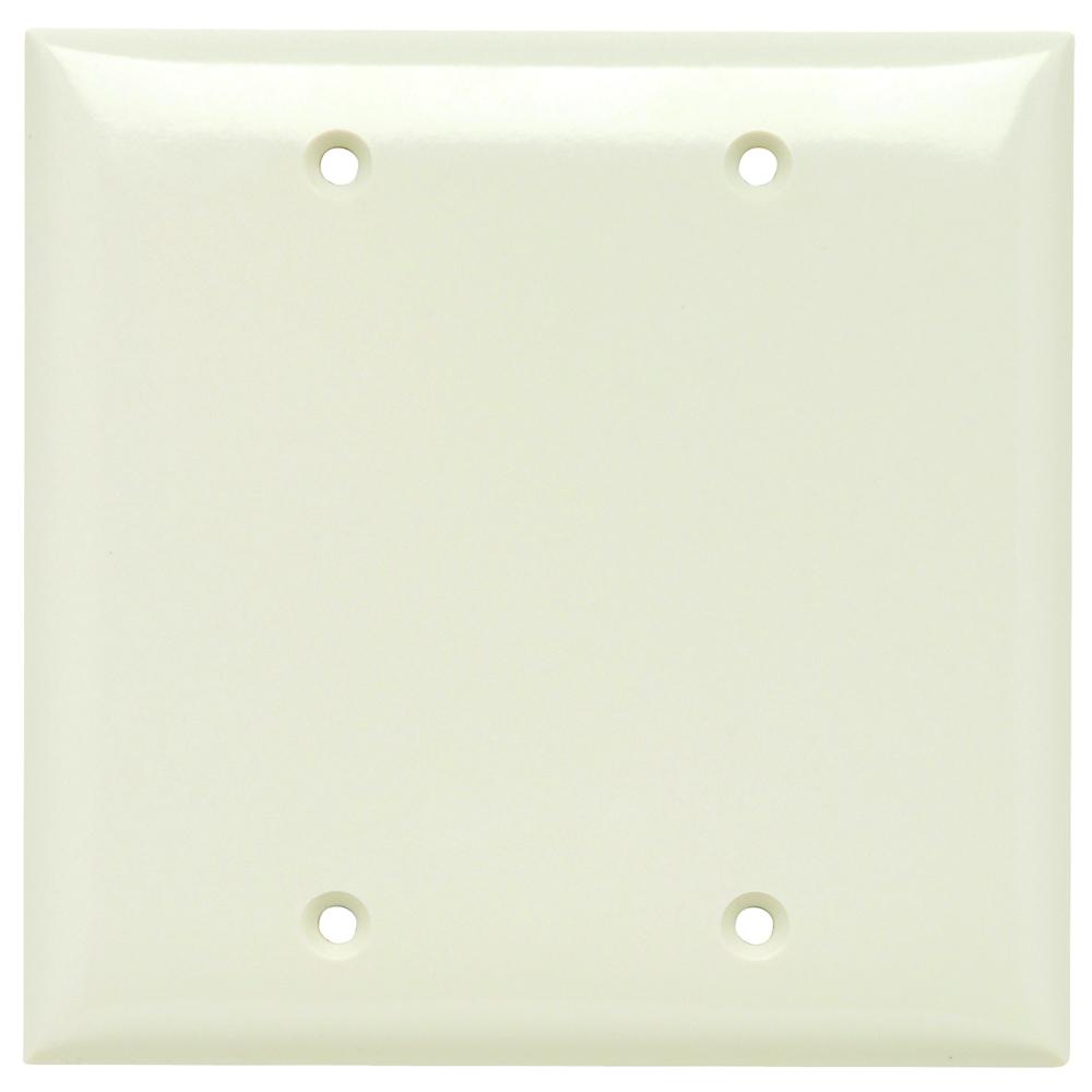 WALL PLATE 2G BLANK LIGHT ALMOND