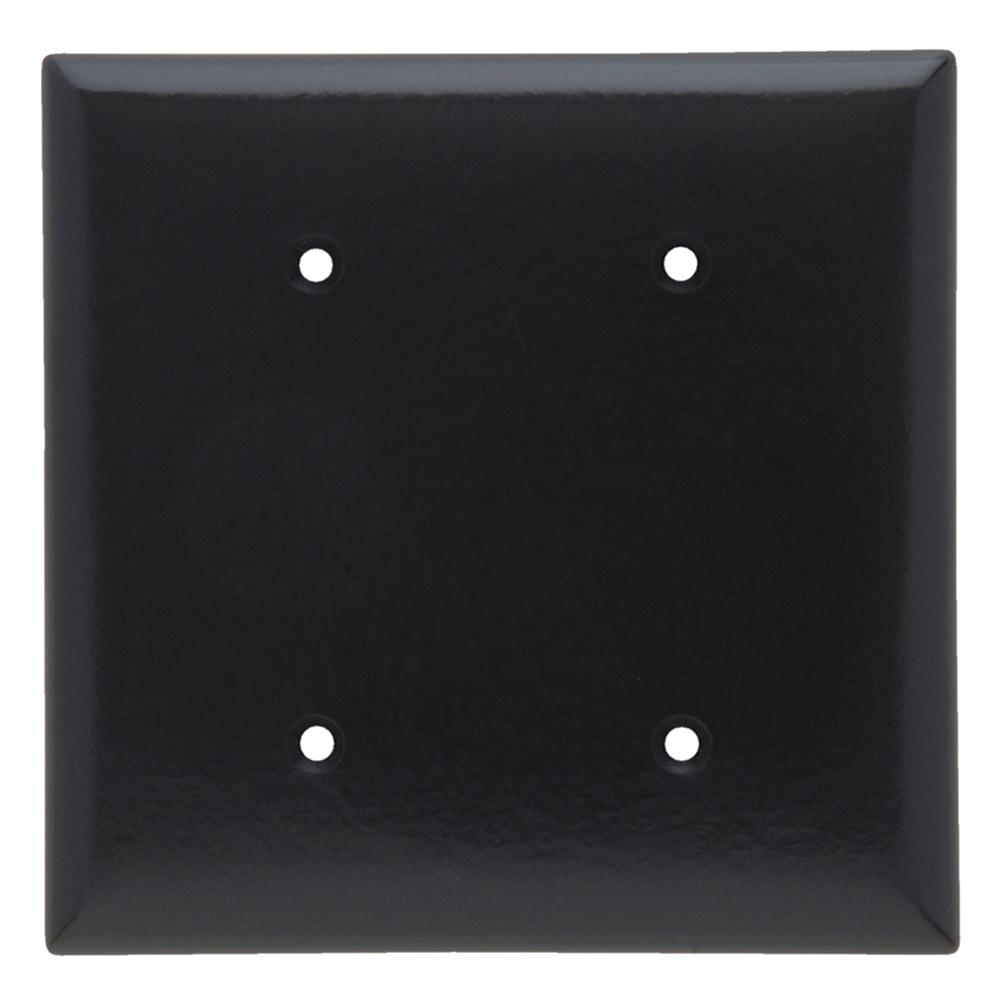 SMOOTH WALL PLATE 2G BLNK STRAP MT BK